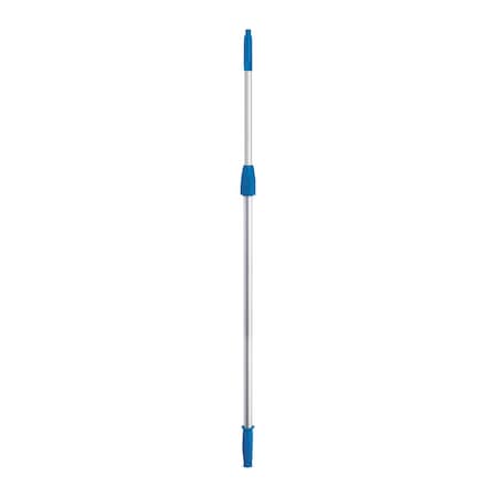Unger Unger Connect & Clean Telescoping 4-8 ft. L X 1 in. D Aluminum Extension Pole Silver/Blue 962720